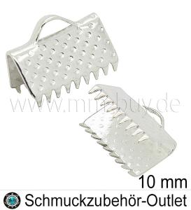 Bandklemmen silberfarben (10 x 7 mm), 10 Stück