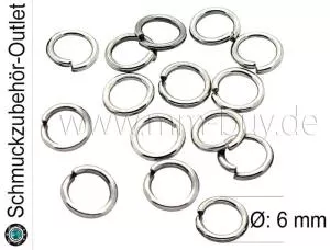 Edelstahl Biegeringe, Ø: 6 x 0.8mm, 100 Stück