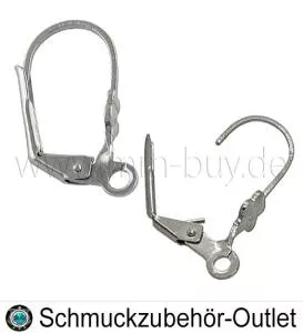 Edelstahl Brisuren verschließbar (20x10 mm), 2 Stück