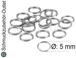 Edelstahl Spaltringe, Ø: 5 x 0.6mm, 500 Stück