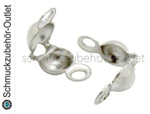Edelstahl Kalotten (Größe: 7,3 x 4 mm), 10 Stück