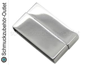 Edelstahl Magnetverschluss rechteckig (22x13 mm), 1 Stück