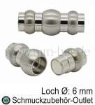 Edelstahl Magnetverschluss zum Kleben, Loch Ø: 6 mm, 1 Stück
