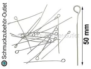 Edelstahl Kettelstifte (5 cm), 20 Stück