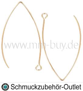 Edelstahl Ohrhaken roségold (41x22 mm), 2 Stück