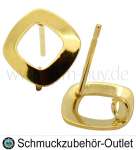 Edelstahl Ohrstecker goldfarben, 2 Stück (1 Paar)