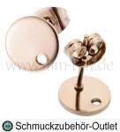 Edelstahl Ohrstecker roségold, 2 Stück (1 Paar)