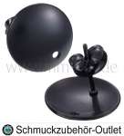 Edelstahl Ohrstecker schwarz, 2 Stück (1 Paar)