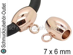 Edelstahl Anhängerhalter roségold (7 x 6 mm / Innenloch: 3 mm) 1 Stück