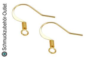 Ohrhaken nickelfrei goldfarben (17 mm), 10 Stück
