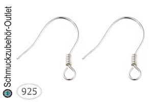 Ohr­ha­ken 925 Sterling Silber (15 mm), 1 Paar (2 Stück)