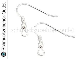 Ohrhaken nickelfrei silberfarben (18 mm), 10 Stück