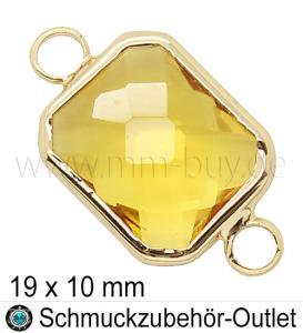 Glasverbinder, Farbe: gelb-transparent, Ø:19x10, 1 Stück