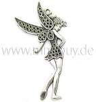 Großer Kettenanhänger, Fee, Elfe, antik silber, 7x3,6 cm, 1 Stück