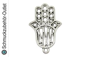 Schmuckanhänger Hand der Fatima silberfarben (28 x 18 mm), 1 Stück