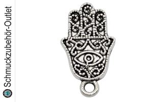 Schmuckanhänger Hand der Fatima silberfarben (20 x 11 mm), 1 Stück