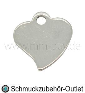 Edelstahl Schmuckanhänger „Herz“ [12.5x12mm] - 1 Stück