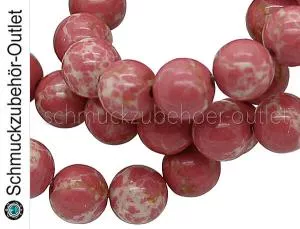 Jaspis Perlen rot-rosa (ca. Ø: 6 mm), 1 Strang