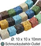 Lava, Würfel, bunt-mix, Ø:10 mm, 1 Strang