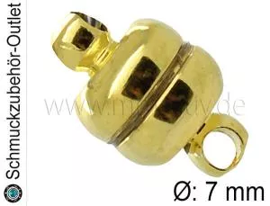 Magnetverschluss, goldfarben, Ø: 7 mm, 1 Stück