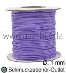 Knüpfgarn, Polyester-gewachst, lila, Ø: 1 mm, Meterware