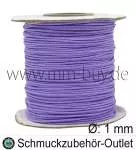 Knüpfgarn, Polyester-gewachst, lila, Ø: 1 mm, Meterware