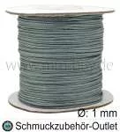 Knüpfgarn, Polyester-gewachst, Schlamm, Ø: 1 mm, Meterware