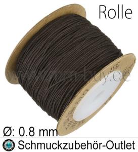 Makramee-Garn, Nylon, espresso, 0.8 mm, 100 Meter (Spule)