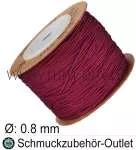 Makramee-Garn, Nylon, burgundrot, 0.8 mm, Meterware