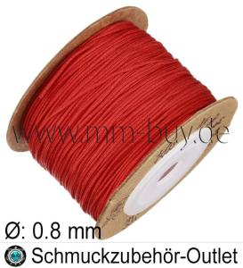 Makramee-Garn, Nylon, rot, 0.8 mm, Meterware