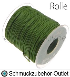 Makramee Band, Knüpffaden, grün, Ø: ca. 1 mm, 100 Meter (Spule)