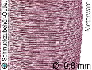 Schmuckband, Ø: 0.8 mm, altrosa, Meterware