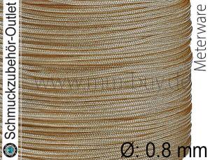 Schmuckband, Ø: 0.8 mm, Camel, Meterware