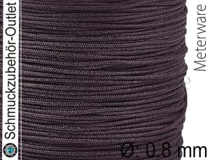 Schmuckband, Ø: 0.8 mm, Espresso, Meterware