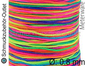 Textilband bunt Meterware (Ø: 0.8 mm), Länge zum Auswählen