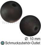 Metallperlen, nickelfrei, matt, schwarz, Ø: 10 mm, 10 Stück