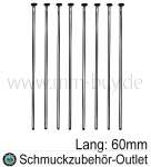 Nietstifte Flachkopf nickelfrei schwarz oxidiert 60 mm, 150 Stück