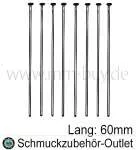 Nietstifte Flachkopf nickelfrei schwarz oxidiert 60 mm, 150 Stück