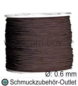 Nylonband, braun, Ø: ca. 0.6 mm, Meterware