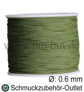 Nylonband, olivgrün, Ø: ca. 0.6 mm, Meterware