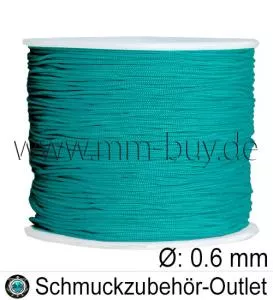 Nylonband, türkis, Ø: ca. 0.6 mm, Meterware
