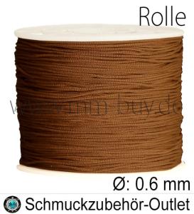Nylonband, rehbraun, Ø: ca. 0.6 mm, 120 Meter (Spule)