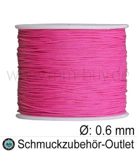 Nylonband, pink, Ø: ca. 0.6 mm, Meterware