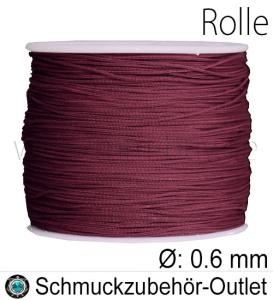 Nylonband, weinrot, Ø: ca. 0.6 mm, 120 Meter (Spule)