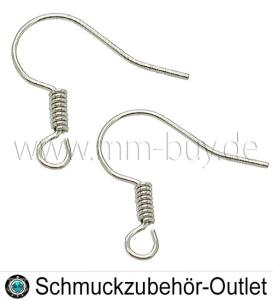 Ohrhaken nickelfrei antik silber (15 mm), 20 Stück