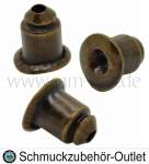 Ohrring Stopper bronze (5.5x5 mm, Loch: 0.8 mm), 20 Stück
