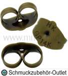 Ohrring Stopper nickelfrei bronze (5 x 7 mm, Loch: 0.8 mm), 10 Stück