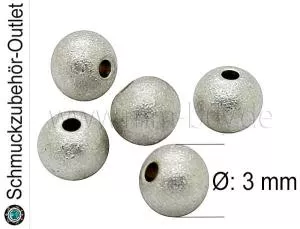 Edelstahl Stardust Perlen, Ø: 3mm, 5 Stück