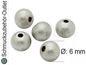 Edelstahl Stardust Perlen, Ø: 6mm, 5 Stück