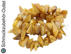 Muschelperlen-Chips, Farbe: Bernstein, 1 Strang